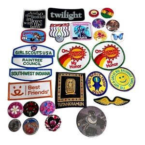 Lot of Assorted Vintage Patches and Pins Collection